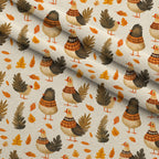 Plaid Autumn Flock Pattern 20 Minky Fabric — plush minky folded close-up preview (mv-minky-v1:lying)