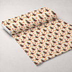Plaid Autumn Flock Pattern 3 Minky Fabric — plush minky unrolled bolt preview (mv-minky-v1:bolt)