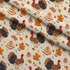 Plaid Autumn Flock Pattern 4 Minky Fabric — plush minky folded close-up preview (mv-minky-v1:lying)