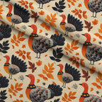 Plaid Autumn Flock Pattern 8 Minky Fabric — plush minky folded close-up preview (mv-minky-v1:lying)