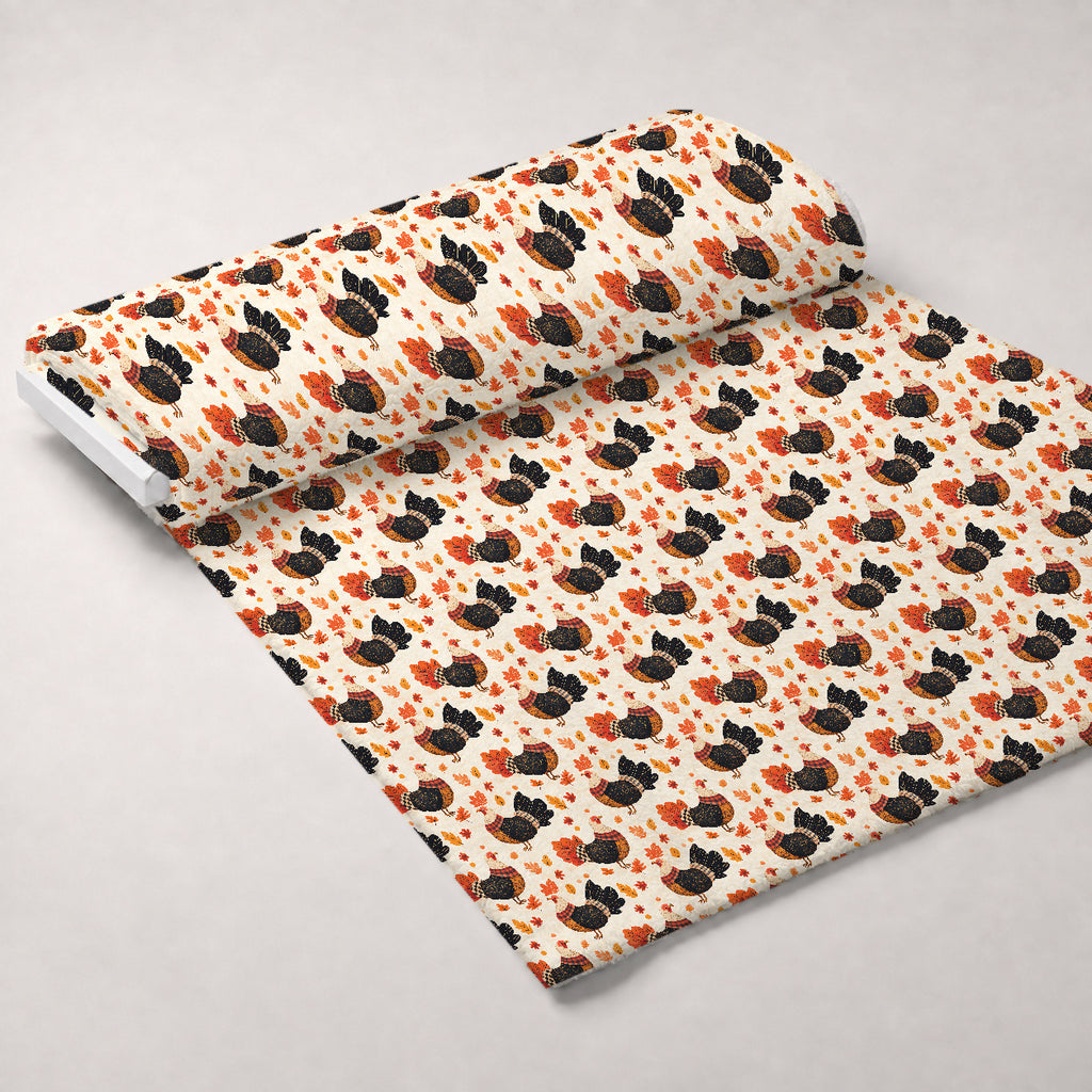 Plaid Autumn Flock Pattern 9 Minky Fabric — plush minky unrolled bolt preview (mv-minky-v1:bolt)