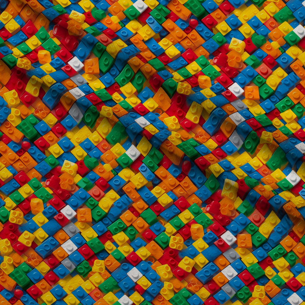 Playful Bricks Pattern 20 Minky Fabric — plush minky folded close-up preview (mv-minky-v1:lying)