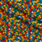 Playful Bricks Pattern 20 Minky Fabric — plush minky folded close-up preview (mv-minky-v1:lying)