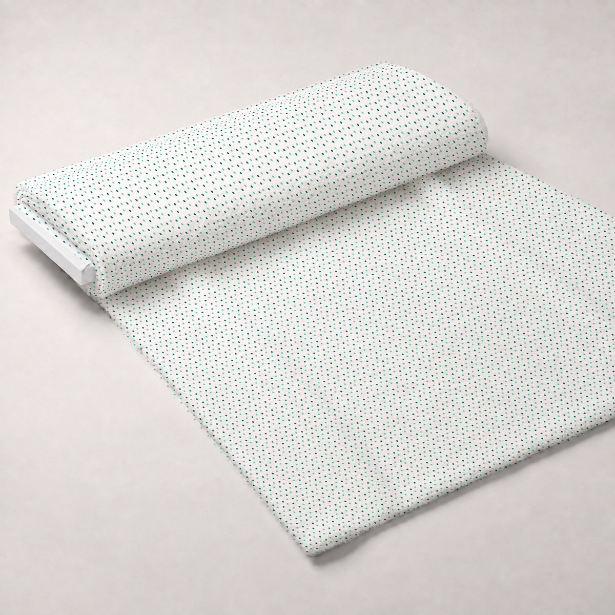 Polka Dots Multicolor Minky Fabric — plush minky unrolled bolt preview (mv-minky-v1:bolt)