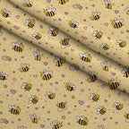 Pollen Parade Pattern 1 Minky Fabric — plush minky folded close-up preview (mv-minky-v1:lying)