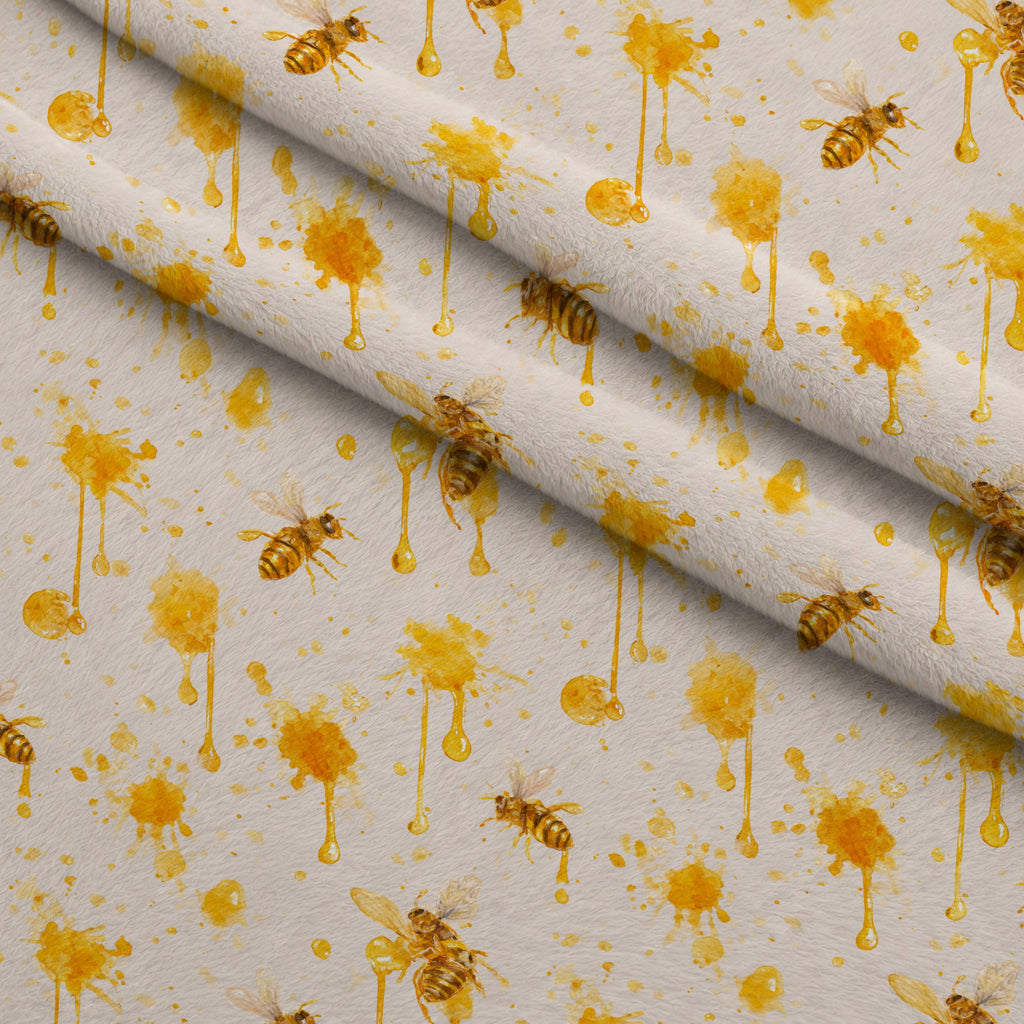 Pollen Parade Pattern 10 Minky Fabric — plush minky folded close-up preview (mv-minky-v1:lying)