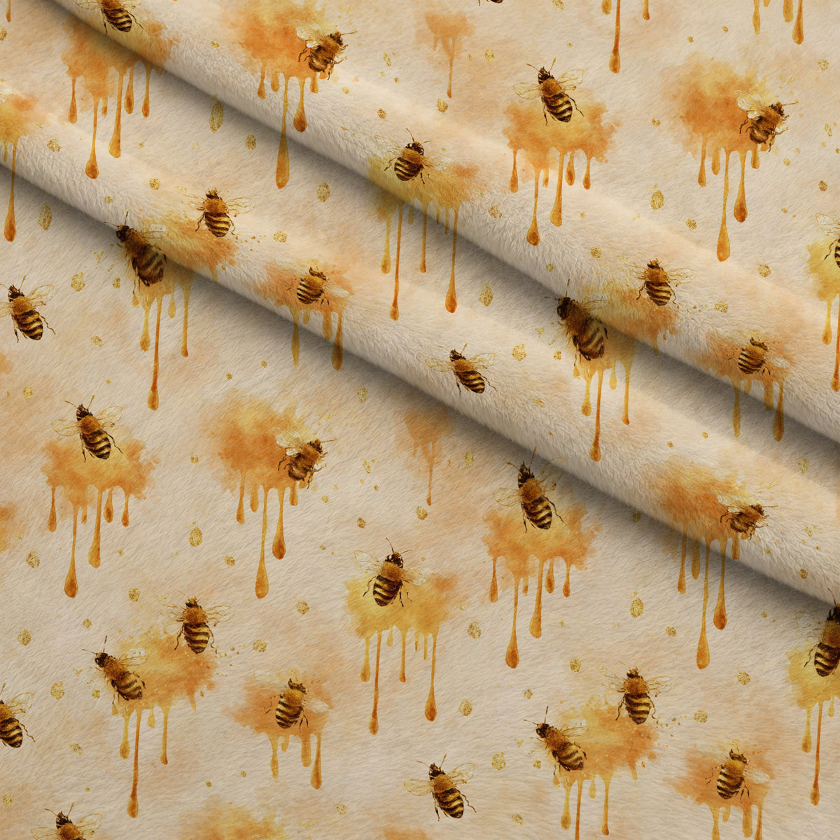 Pollen Parade Pattern 11 Minky Fabric — plush minky folded close-up preview (mv-minky-v1:lying)