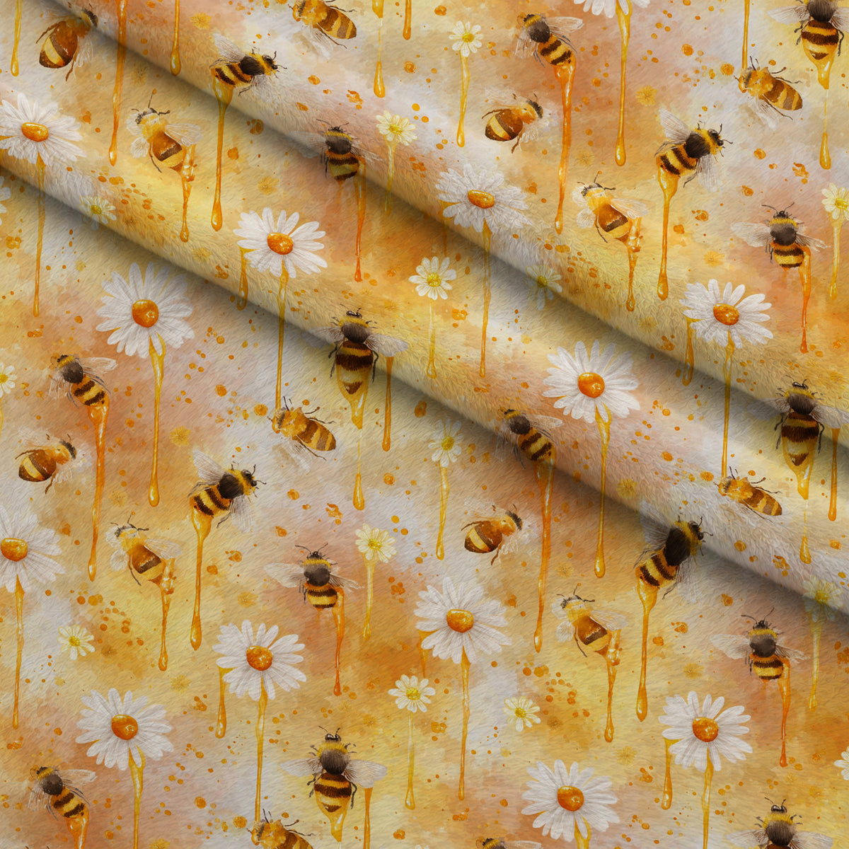 Pollen Parade Pattern 12 Minky Fabric — plush minky folded close-up preview (mv-minky-v1:lying)
