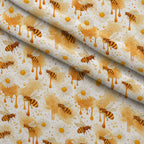 Pollen Parade Pattern 13 Minky Fabric — plush minky folded close-up preview (mv-minky-v1:lying)