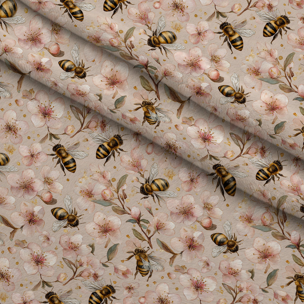 Pollen Parade Pattern 16 Minky Fabric — plush minky folded close-up preview (mv-minky-v1:lying)