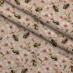 Pollen Parade Pattern 16 Minky Fabric — plush minky folded close-up preview (mv-minky-v1:lying)