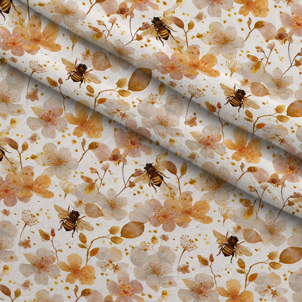 Pollen Parade Pattern 17 Minky Fabric — plush minky folded close-up preview (mv-minky-v1:lying)