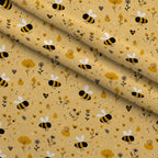 Pollen Parade Pattern 2 Minky Fabric — plush minky folded close-up preview (mv-minky-v1:lying)