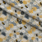 Pollen Parade Pattern 20 Minky Fabric — plush minky folded close-up preview (mv-minky-v1:lying)