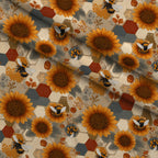 Pollen Parade Pattern 21 Minky Fabric — plush minky folded close-up preview (mv-minky-v1:lying)