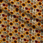 Pollen Parade Pattern 22 Minky Fabric — plush minky folded close-up preview (mv-minky-v1:lying)