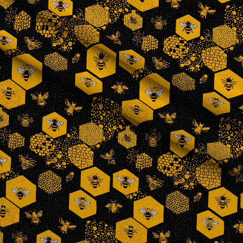 Pollen Parade Pattern 23 Minky Fabric — plush minky folded close-up preview (mv-minky-v1:lying)