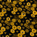 Pollen Parade Pattern 23 Minky Fabric — plush minky folded close-up preview (mv-minky-v1:lying)
