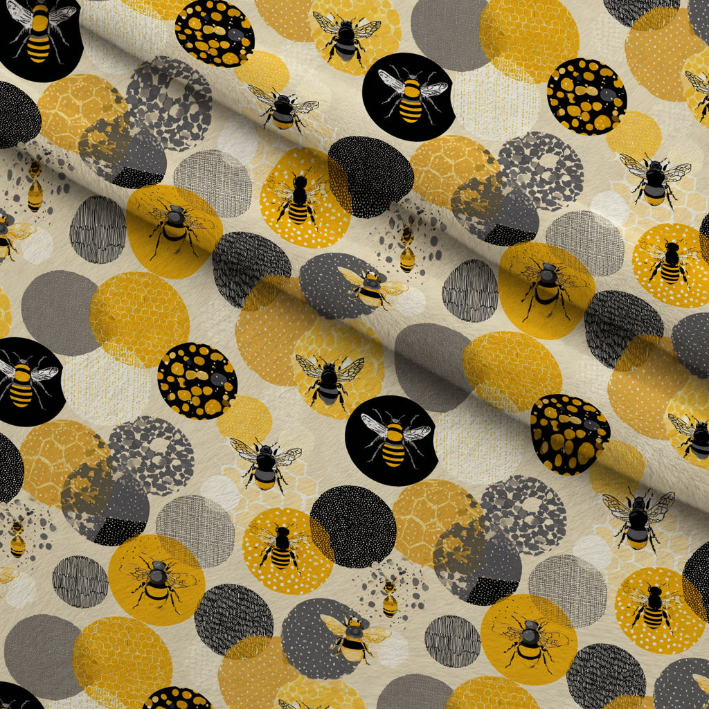 Pollen Parade Pattern 24 Minky Fabric — plush minky folded close-up preview (mv-minky-v1:lying)