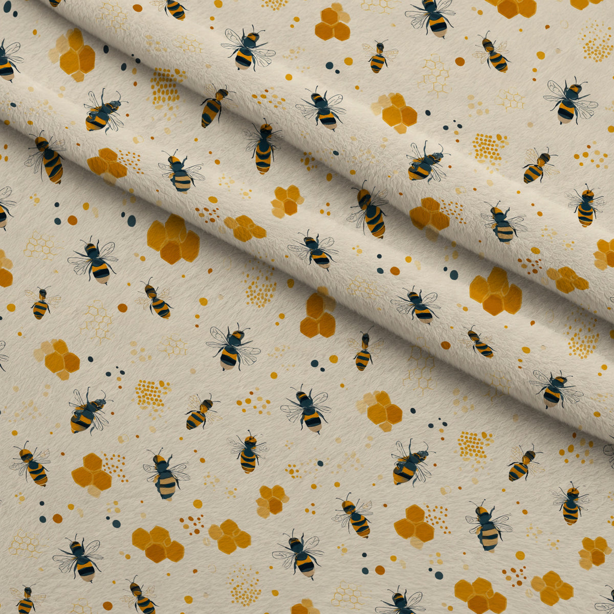 Pollen Parade Pattern 26 Minky Fabric — plush minky folded close-up preview (mv-minky-v1:lying)