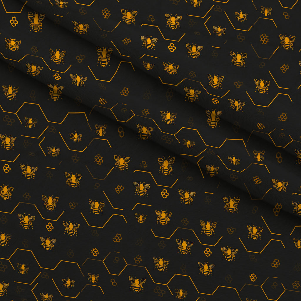 Pollen Parade Pattern 27 Minky Fabric — plush minky folded close-up preview (mv-minky-v1:lying)