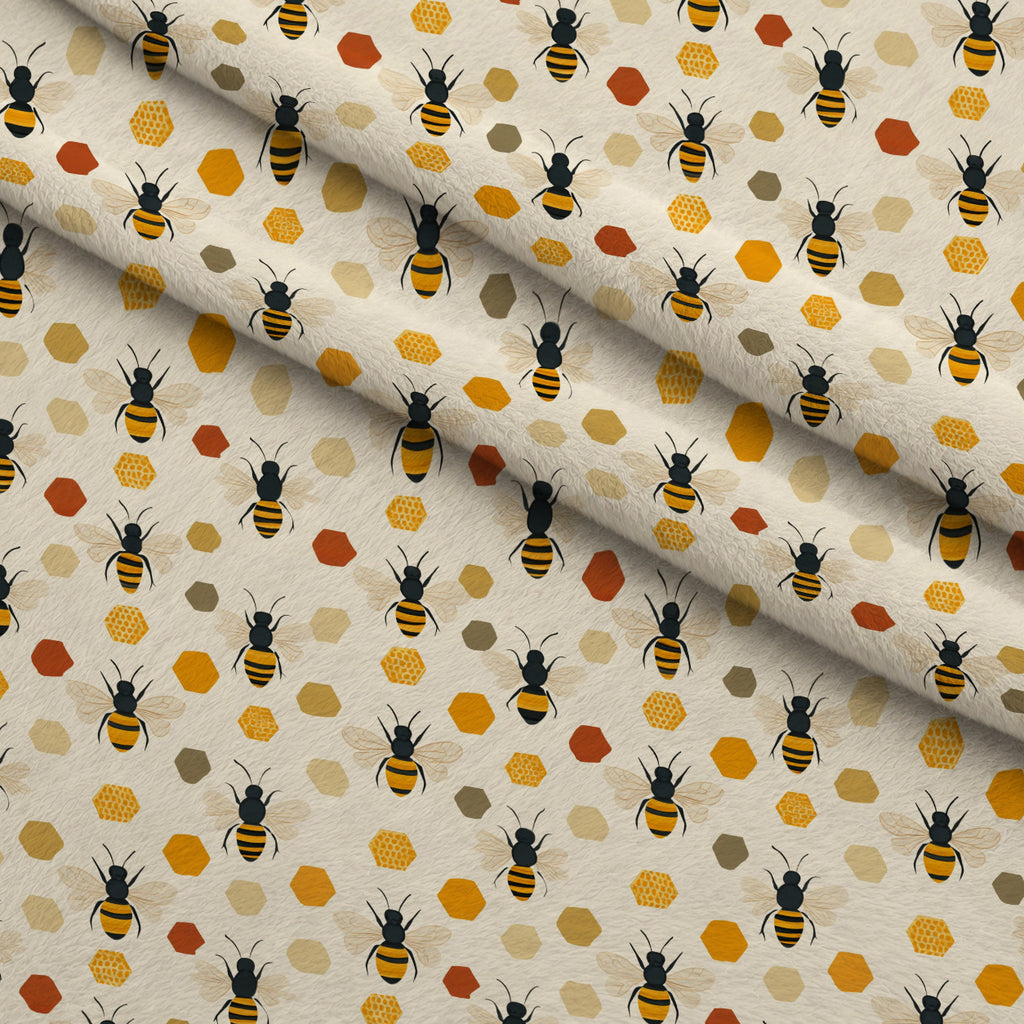 Pollen Parade Pattern 28 Minky Fabric — plush minky folded close-up preview (mv-minky-v1:lying)
