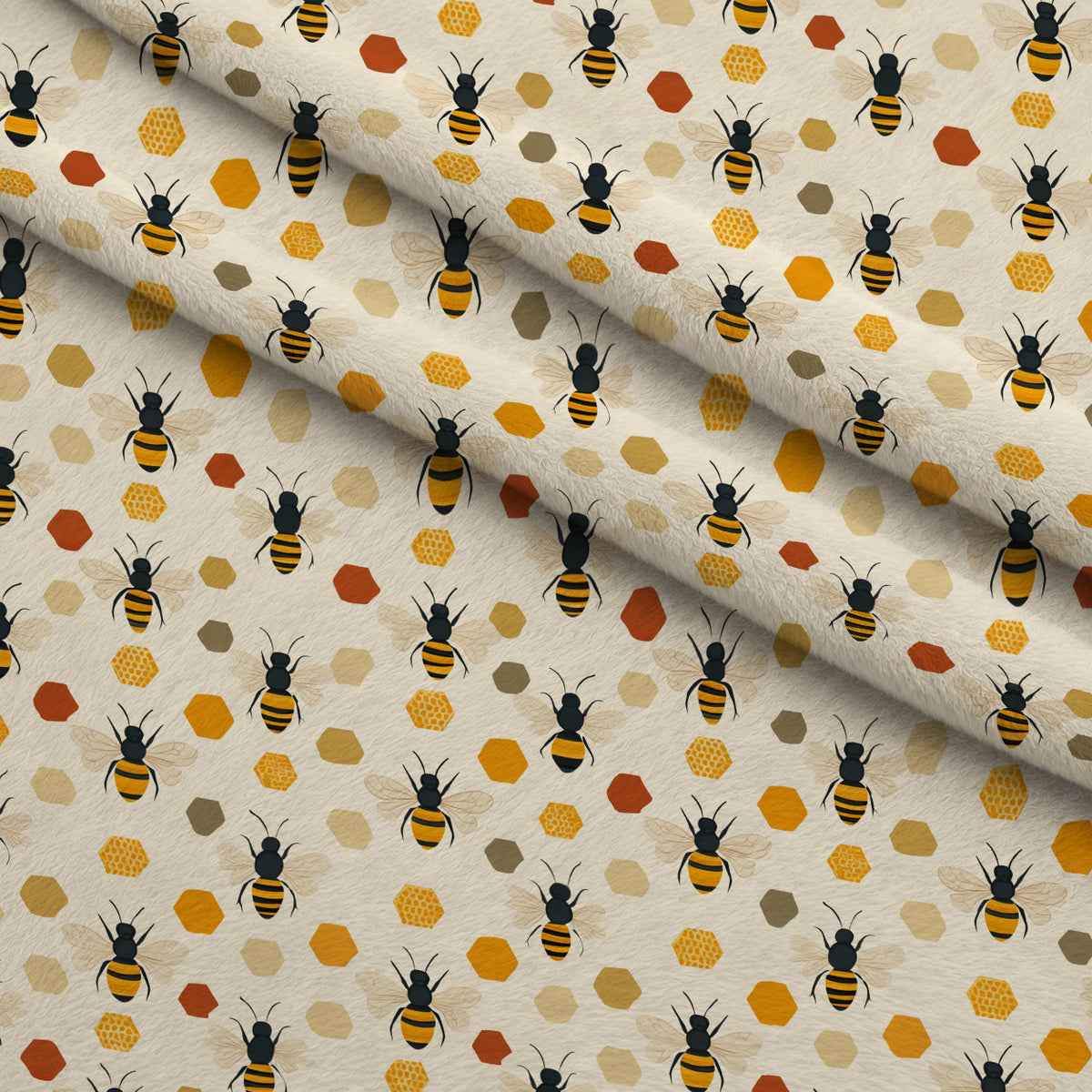 Pollen Parade Pattern 28 Minky Fabric — plush minky folded close-up preview (mv-minky-v1:lying)