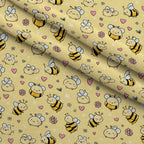Pollen Parade Pattern 29 Minky Fabric — plush minky folded close-up preview (mv-minky-v1:lying)