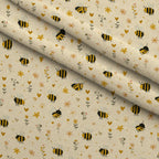 Pollen Parade Pattern 3 Minky Fabric — plush minky folded close-up preview (mv-minky-v1:lying)