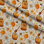 Pollen Parade Pattern 33 Minky Fabric — plush minky folded close-up preview (mv-minky-v1:lying)