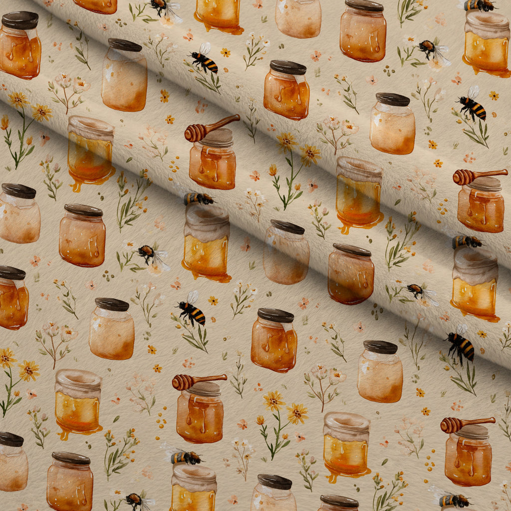 Pollen Parade Pattern 36 Minky Fabric — plush minky folded close-up preview (mv-minky-v1:lying)