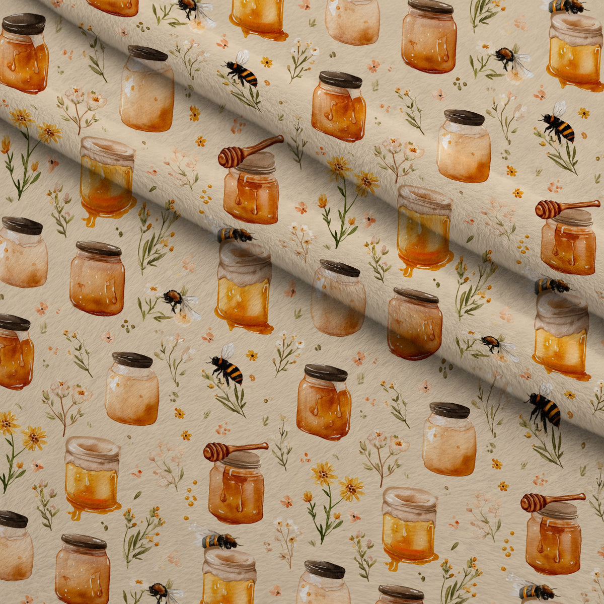 Pollen Parade Pattern 36 Minky Fabric — plush minky folded close-up preview (mv-minky-v1:lying)