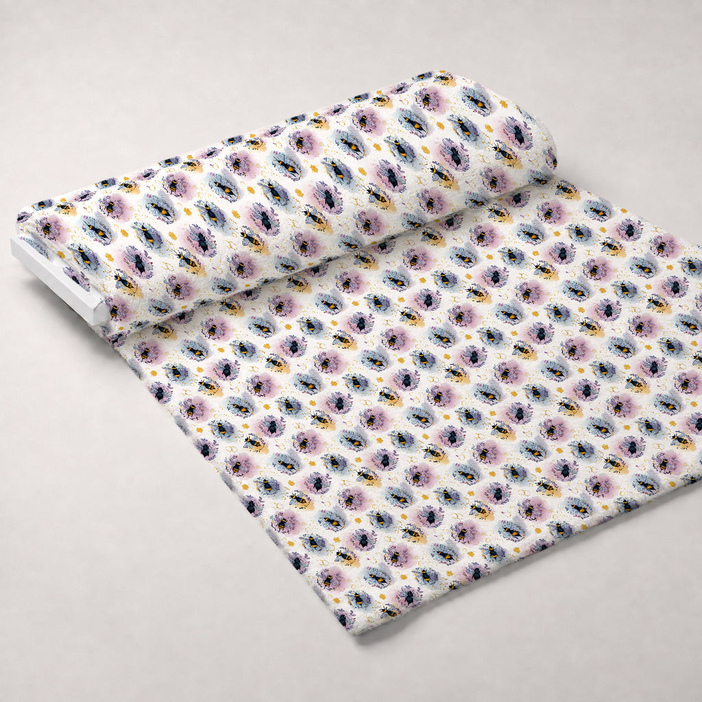 Pollen Parade Pattern 38 Minky Fabric — plush minky unrolled bolt preview (mv-minky-v1:bolt)