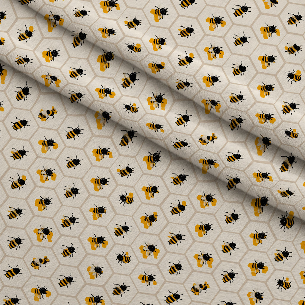 Pollen Parade Pattern 39 Minky Fabric — plush minky folded close-up preview (mv-minky-v1:lying)