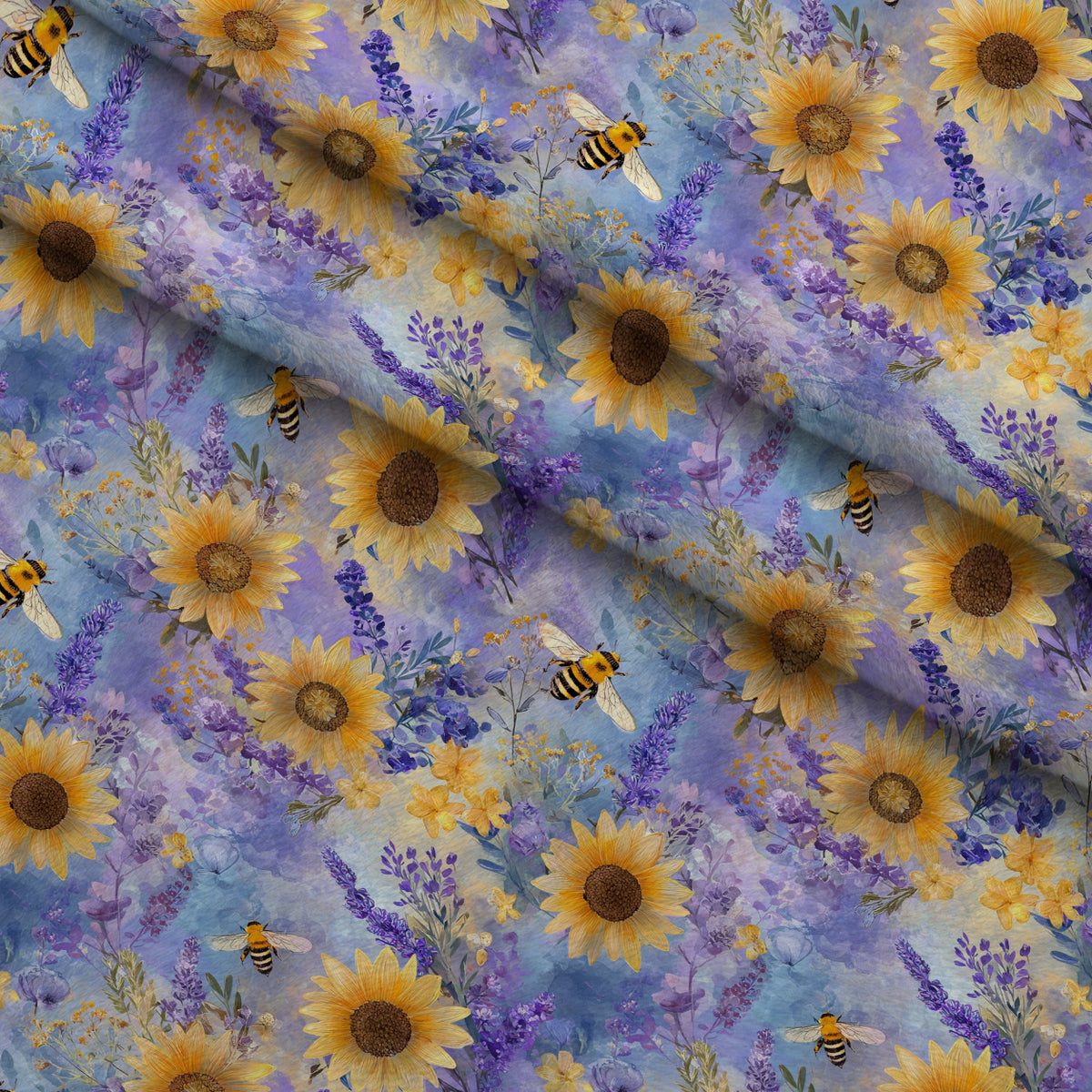 Pollen Parade Pattern 41 Minky Fabric — plush minky folded close-up preview (mv-minky-v1:lying)