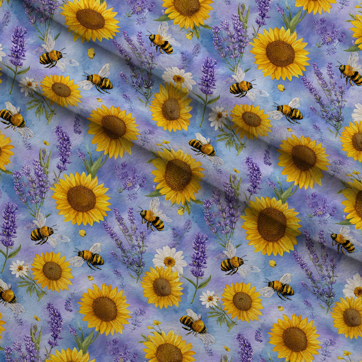 Pollen Parade Pattern 42 Minky Fabric — plush minky folded close-up preview (mv-minky-v1:lying)