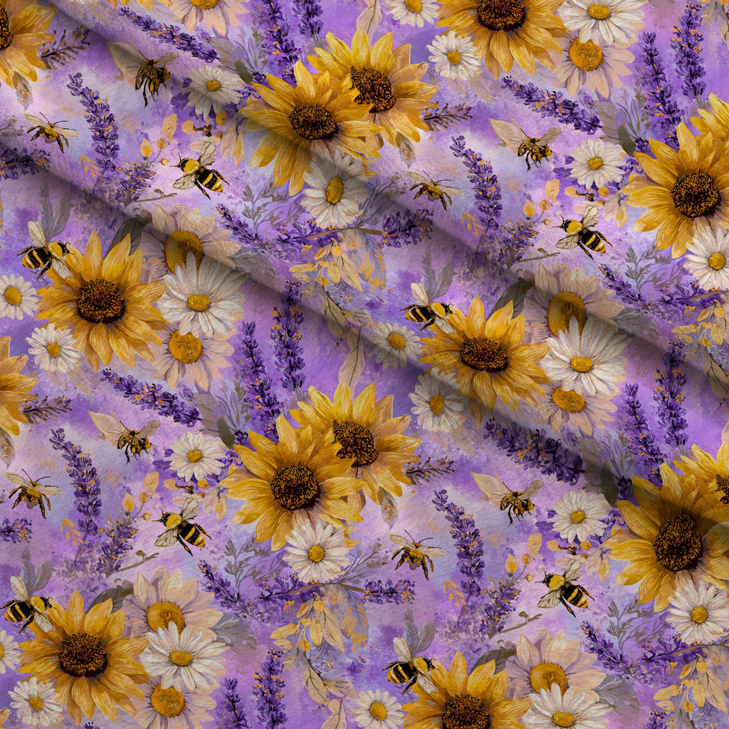 Pollen Parade Pattern 43 Minky Fabric — plush minky folded close-up preview (mv-minky-v1:lying)