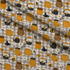 Pollen Parade Pattern 45 Minky Fabric — plush minky folded close-up preview (mv-minky-v1:lying)