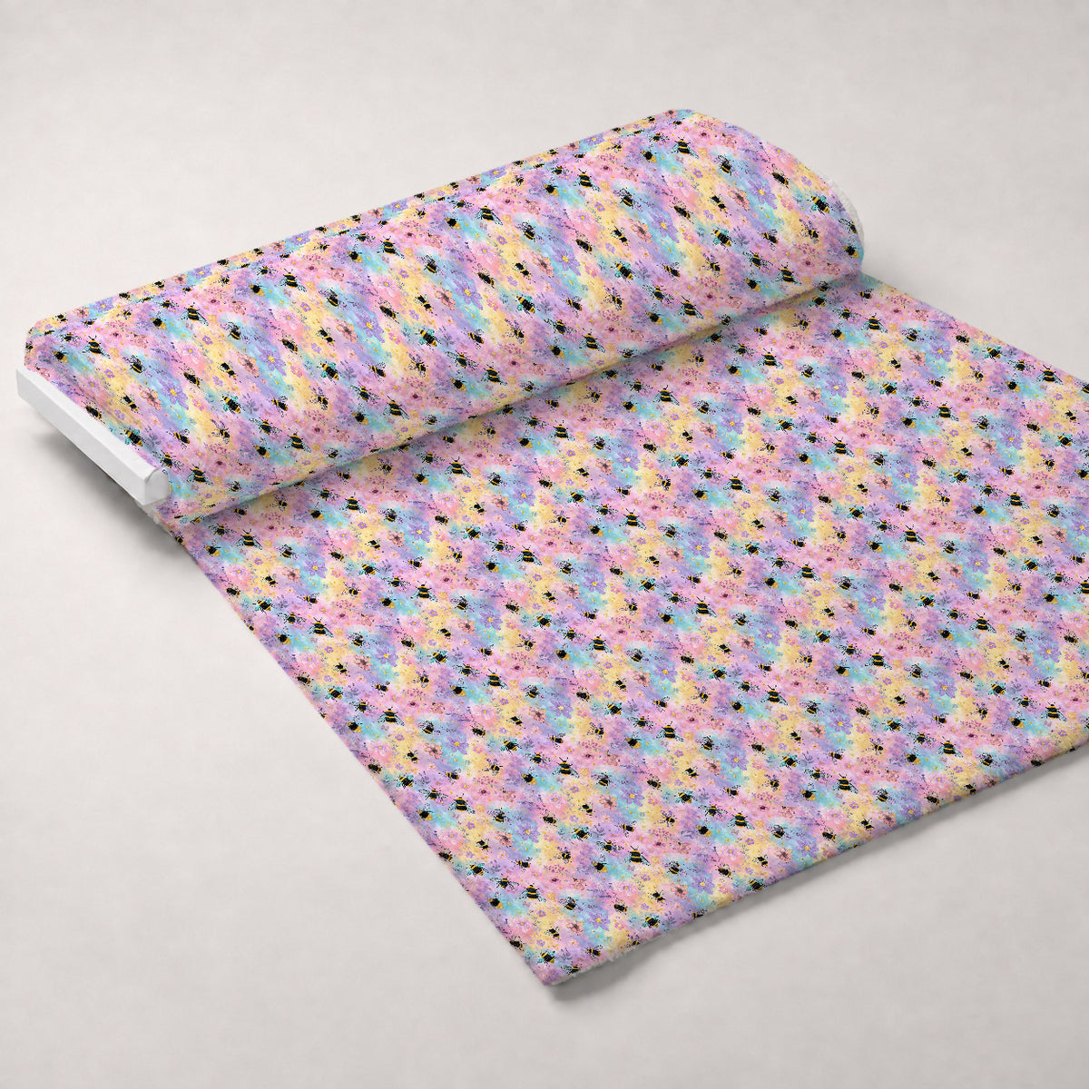 Pollen Parade Pattern 46 Minky Fabric — plush minky unrolled bolt preview (mv-minky-v1:bolt)
