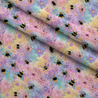 Pollen Parade Pattern 46 Minky Fabric — plush minky folded close-up preview (mv-minky-v1:lying)