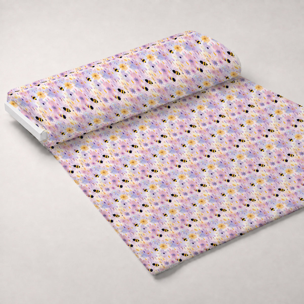 Pollen Parade Pattern 47 Minky Fabric — plush minky unrolled bolt preview (mv-minky-v1:bolt)