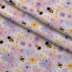 Pollen Parade Pattern 47 Minky Fabric — plush minky folded close-up preview (mv-minky-v1:lying)