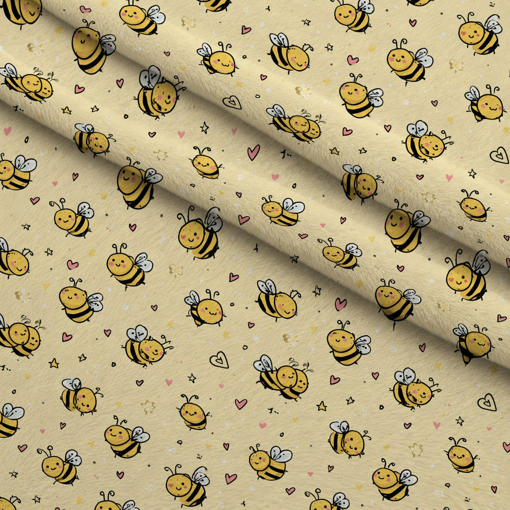 Pollen Parade Pattern 48 Minky Fabric — plush minky folded close-up preview (mv-minky-v1:lying)