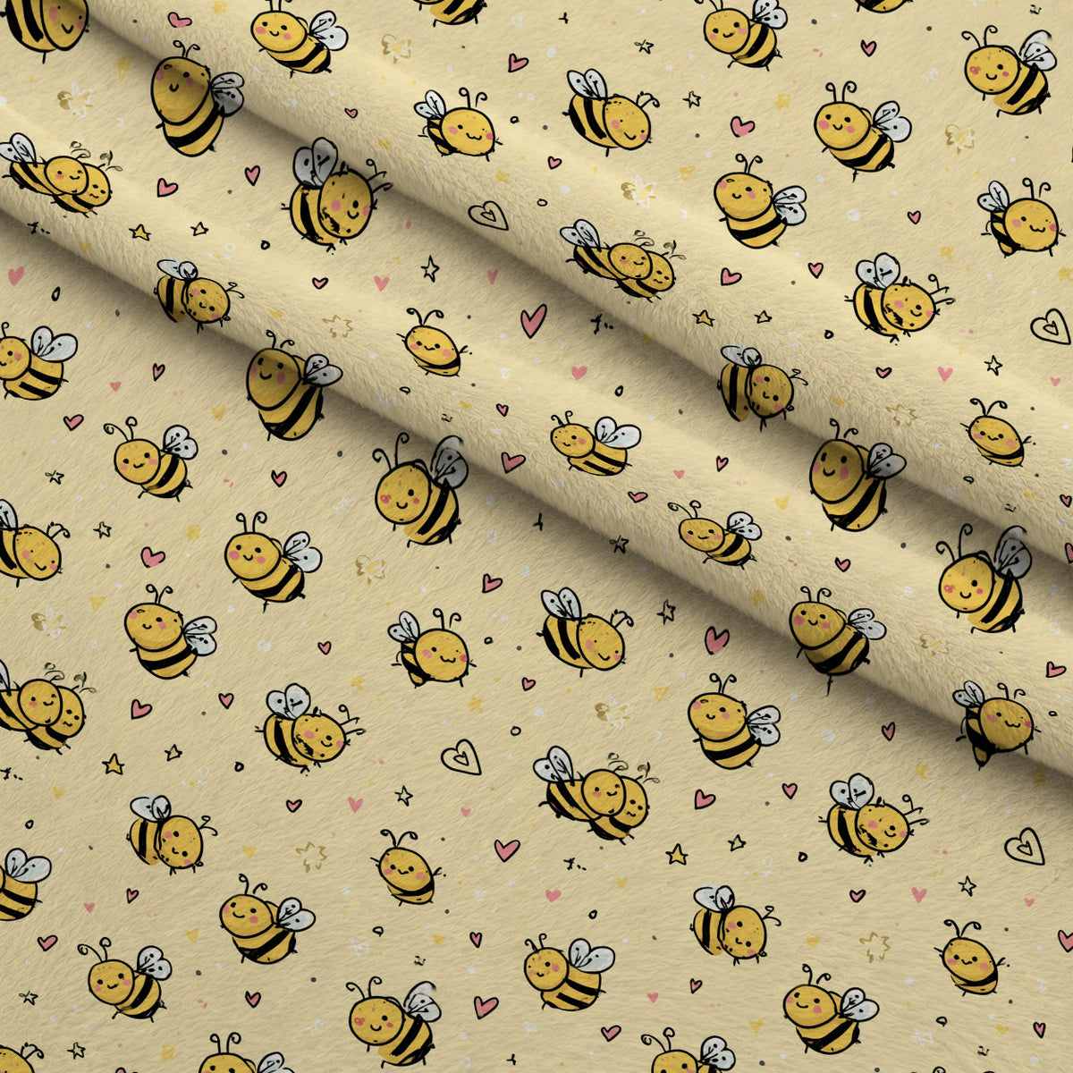 Pollen Parade Pattern 48 Minky Fabric — plush minky folded close-up preview (mv-minky-v1:lying)