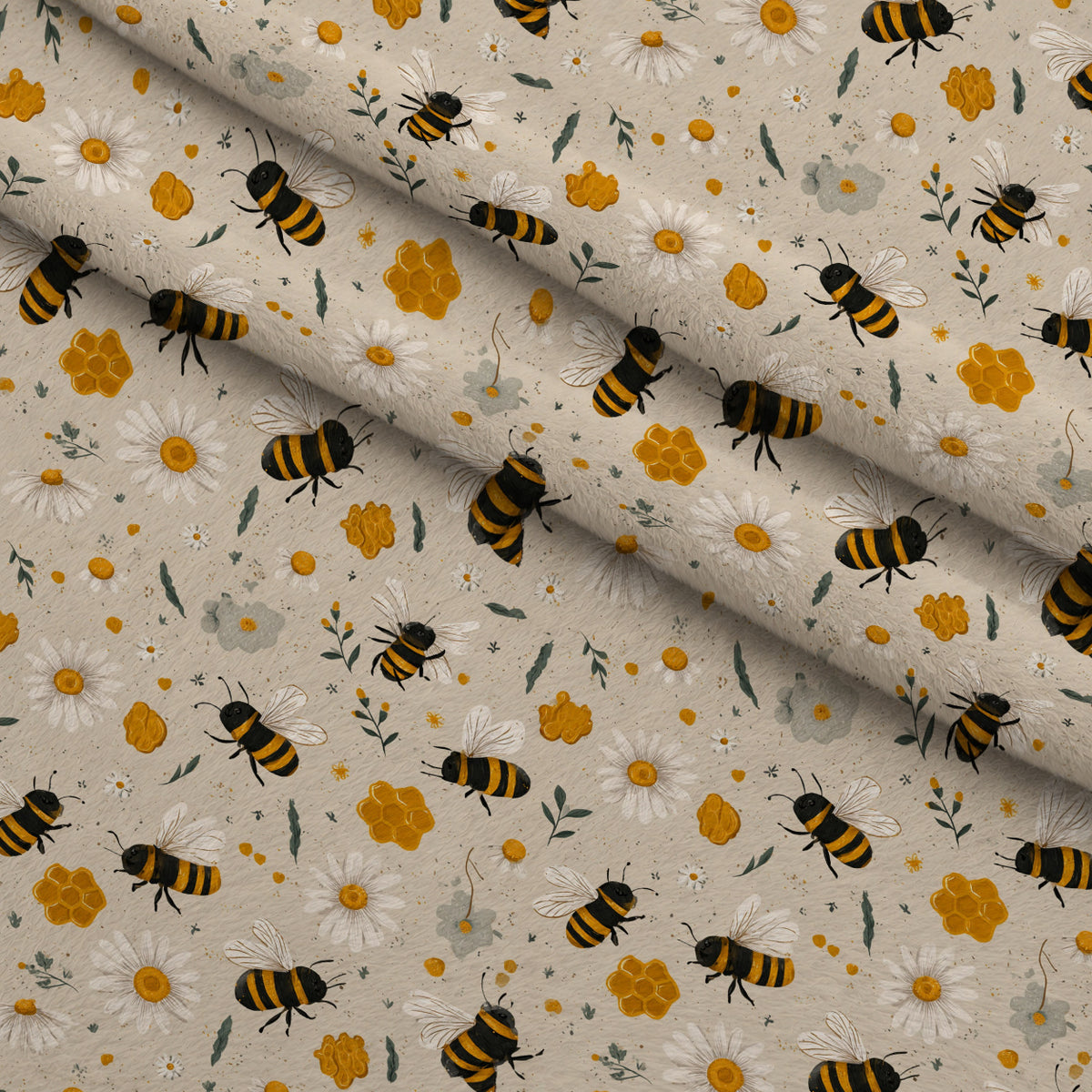 Pollen Parade Pattern 51 Minky Fabric — plush minky folded close-up preview (mv-minky-v1:lying)