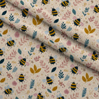 Pollen Parade Pattern 54 Minky Fabric — plush minky folded close-up preview (mv-minky-v1:lying)
