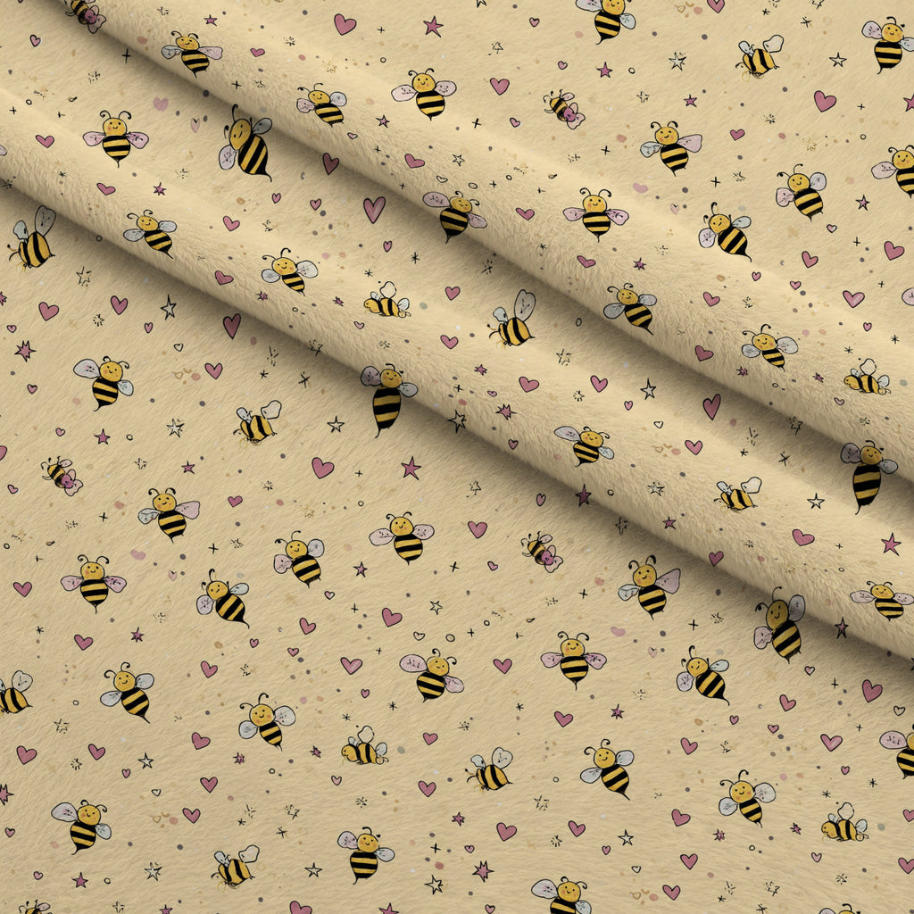 Pollen Parade Pattern 57 Minky Fabric — plush minky folded close-up preview (mv-minky-v1:lying)