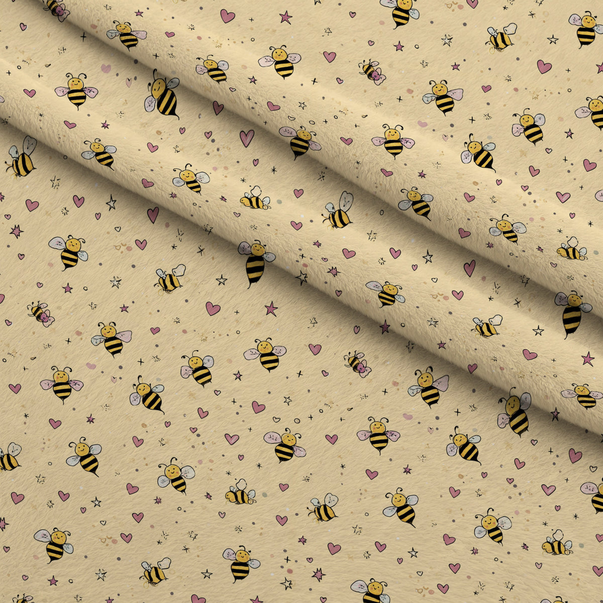 Pollen Parade Pattern 57 Minky Fabric — plush minky folded close-up preview (mv-minky-v1:lying)