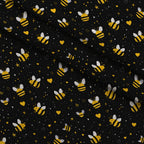 Pollen Parade Pattern 6 Minky Fabric — plush minky folded close-up preview (mv-minky-v1:lying)