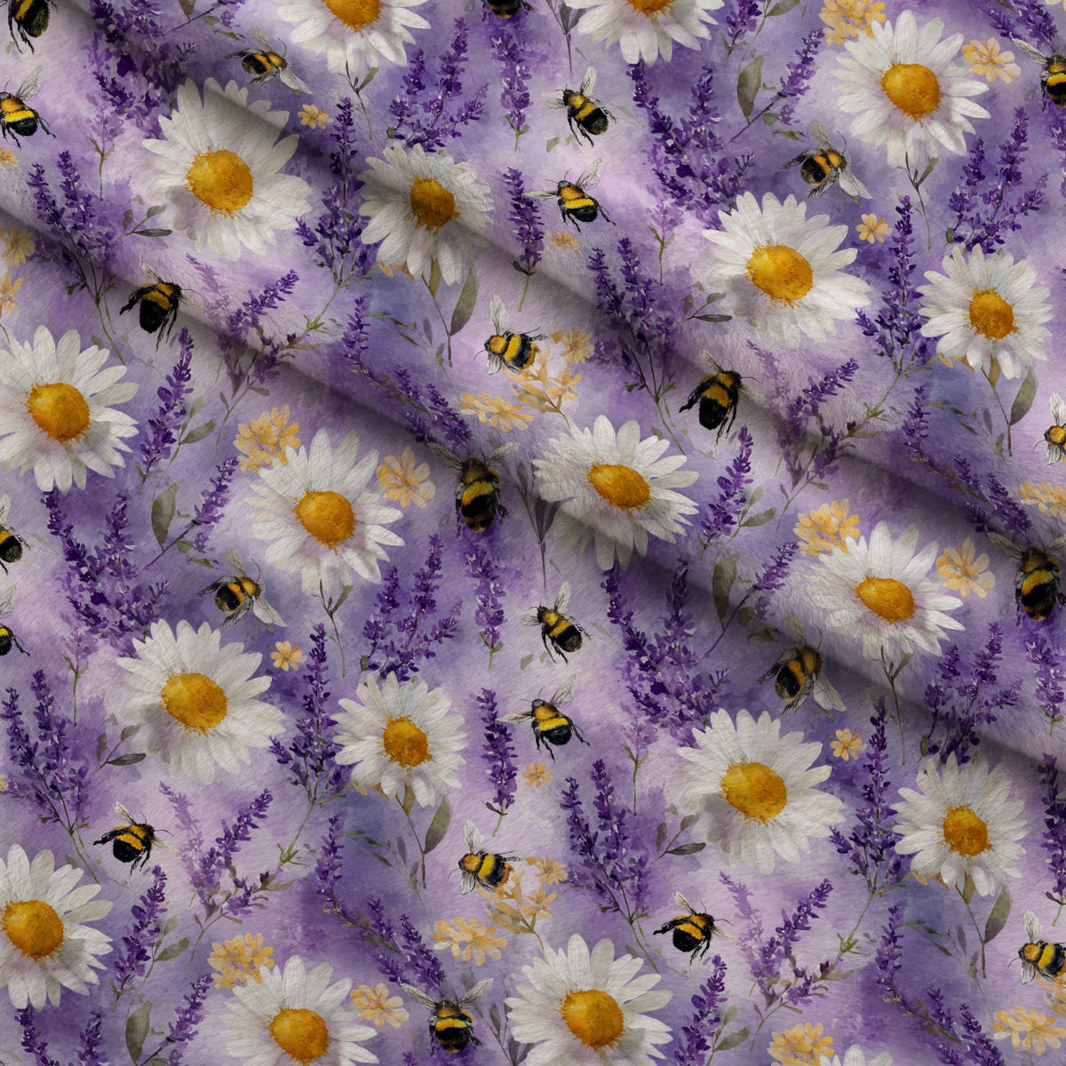 Pollen Parade Pattern 7 Minky Fabric — plush minky folded close-up preview (mv-minky-v1:lying)